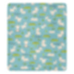 custom designed teal farm themed goat blanket for kids