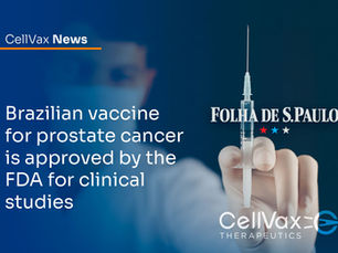 CellVax is featured in the newspaper "Folha de São Paulo", Brazil.