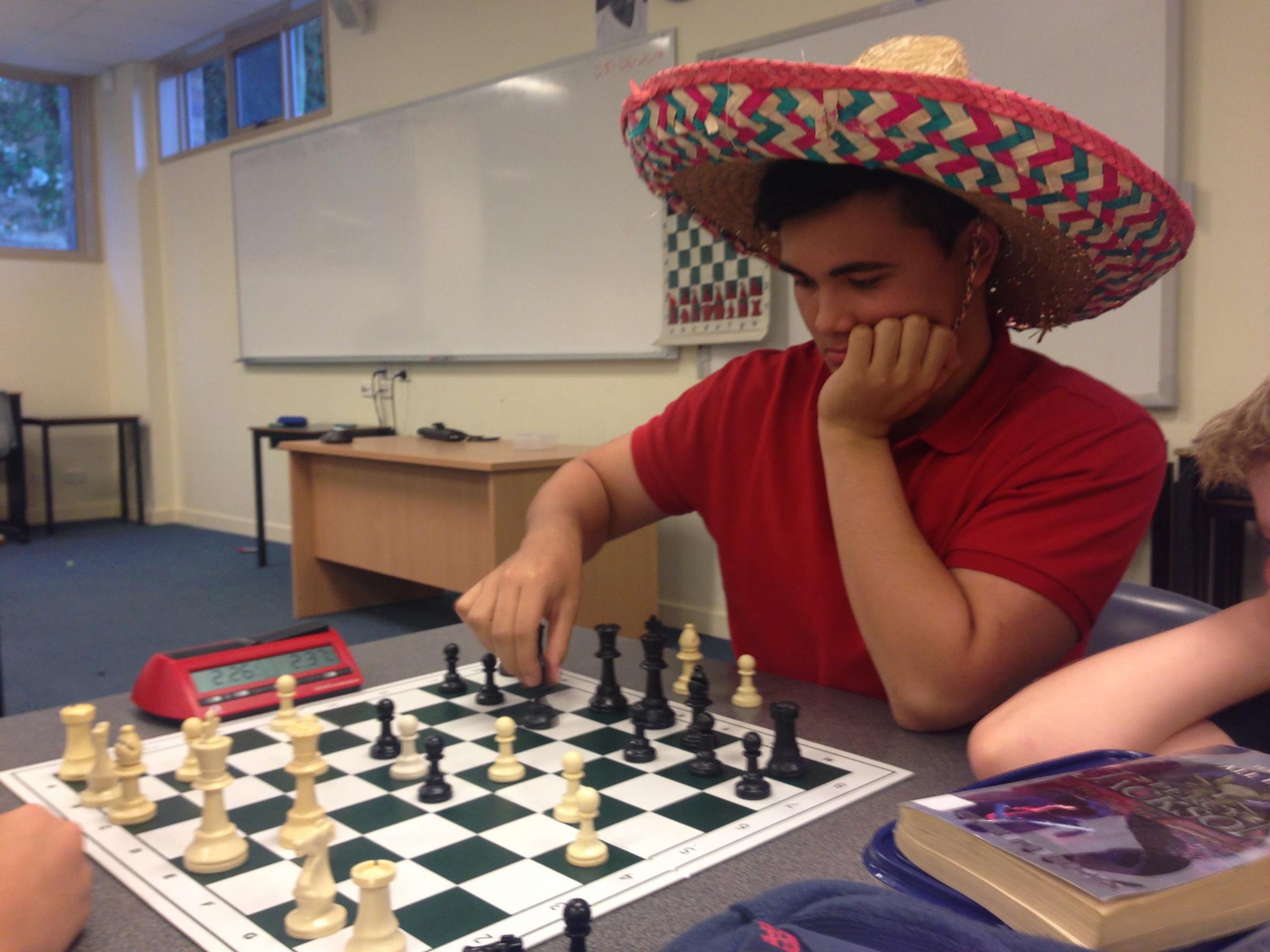 Alex has his thinking cap on!