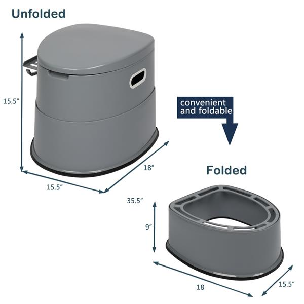 Thumbnail: Outdoor Portable Toilet with Non-slip Mat
