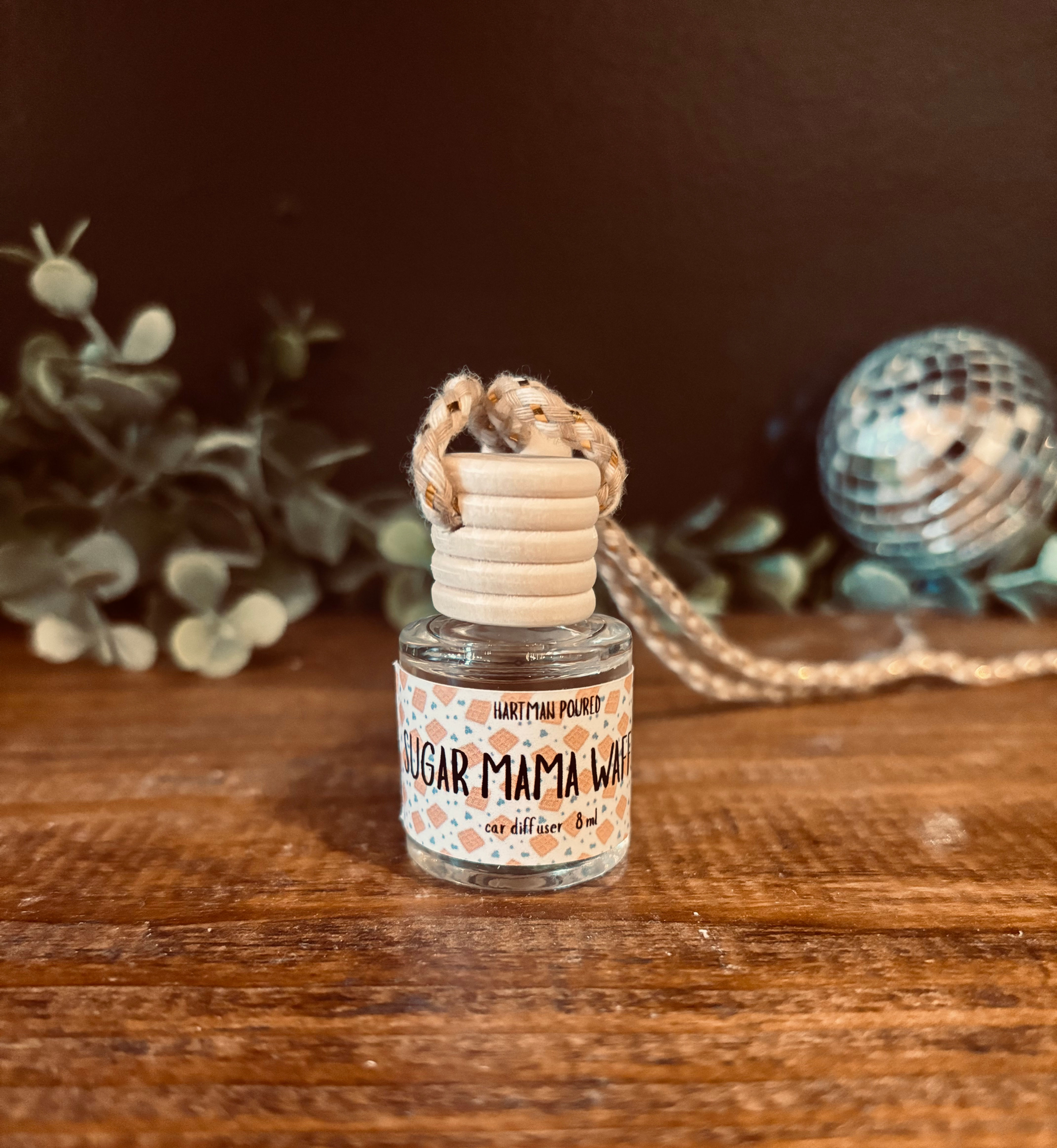 Sugar Mama Waffles Cylinder Hanging Car Diffuser