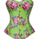 Thumbnail: B1302B Floral Green Denim Corset