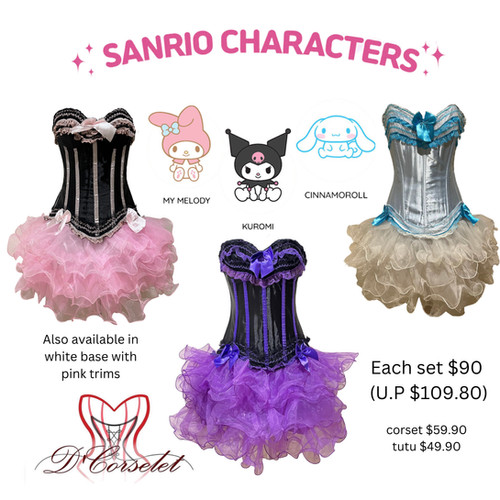 Halloween Costume Cinnamoroll Corset Set dcorselet