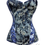 Thumbnail: F1428 Blue Punk Rock Denim Corset
