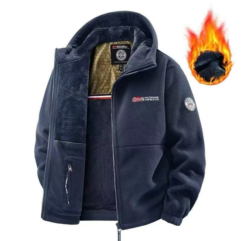 Thumbnail: Hooded Fleece Jacket for Men and Women