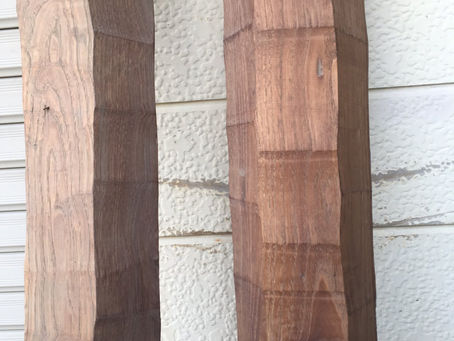 栗材の灰汁(あく)出し