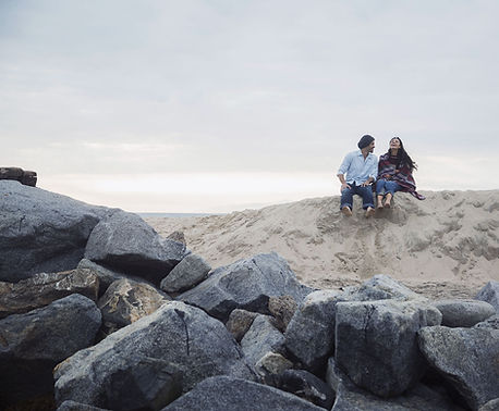 Paare auf einem Strand