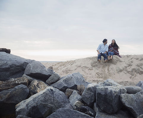 Par på en strand
