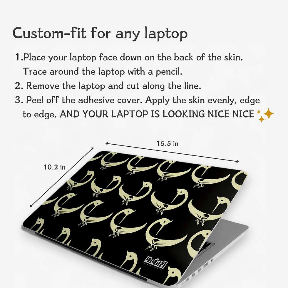 Thumbnail: Peacock laptop skin front view