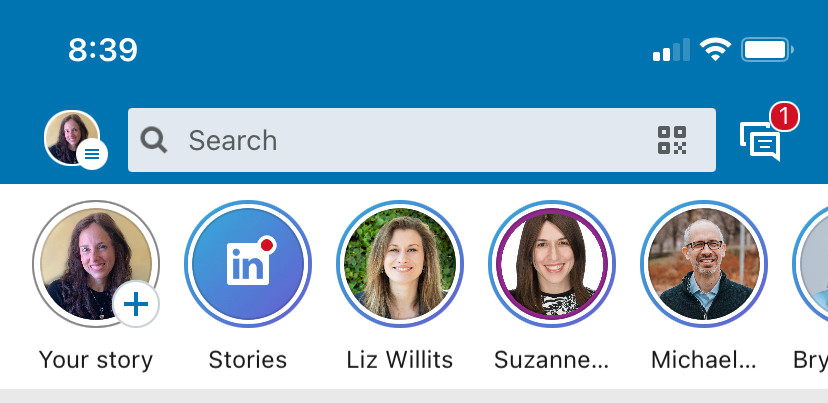 How LinkedIn Stories appear on your phone