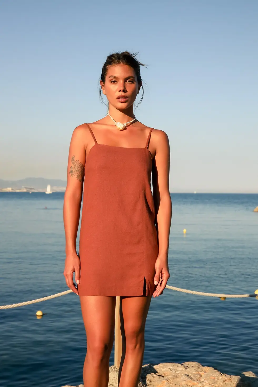 Miniatura: VESTIDO CADAQUÉS - DARK BROWN