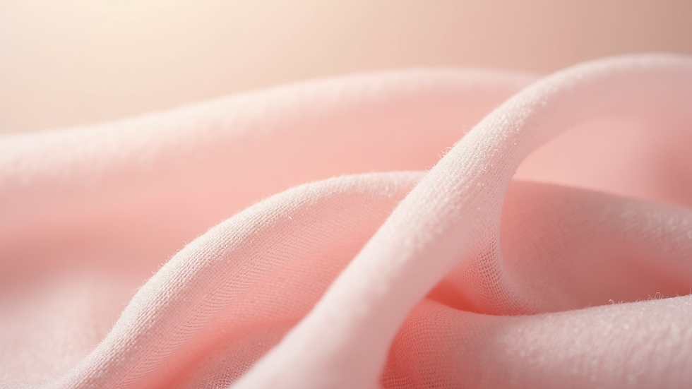 Close-up of eco-friendly fabric texture in soft pastel color