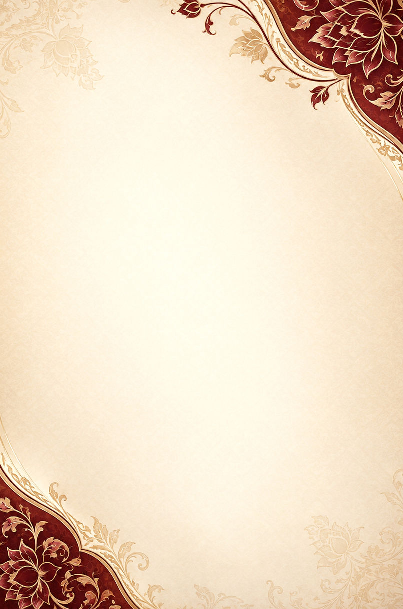 Luxury cream and burgundy Thai pattern background