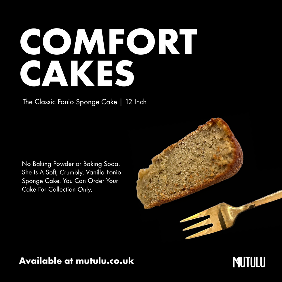 Collect Your 11 Inch Sponge Fonio Cake