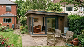 Modern garden room built by Cardiff home improvement builders.