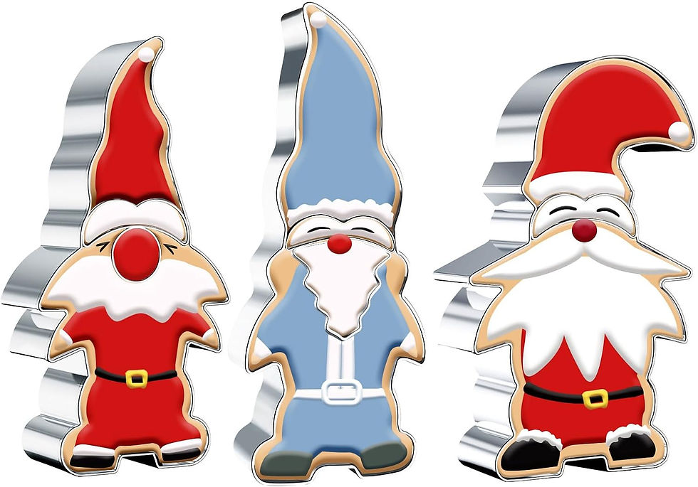 Set de 3 forme pentru prăjituri de Craciun, din oțel inoxidabil.