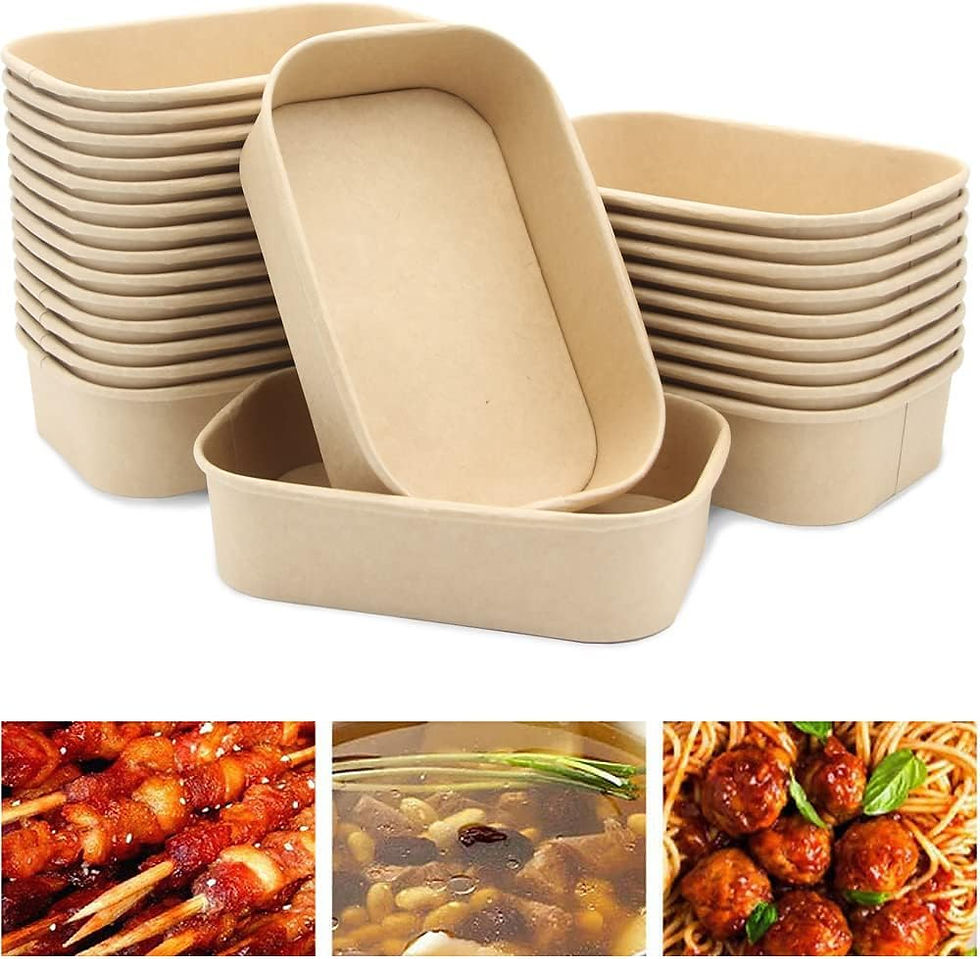 Cutii de carton, rezistente la apa, recipient takeaway 12x17x7.5cm