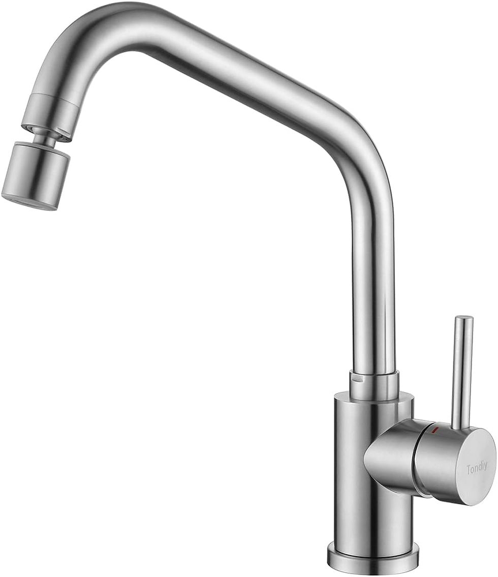 Baterie Kelelife, Robinet inox mat, doua moduri, 360°