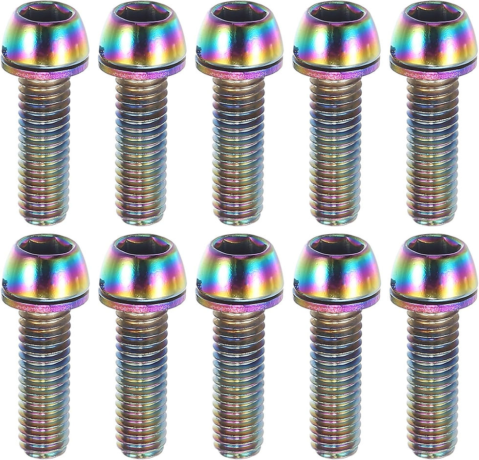 Set 10 Suruburi cu Saibe pentru Bicicleta, M6x20mm, Multicolor