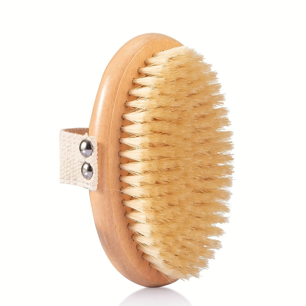 Thumbnail: Lymphatic contour facial brush, pig mane body dry brush, exfoliating and blood a