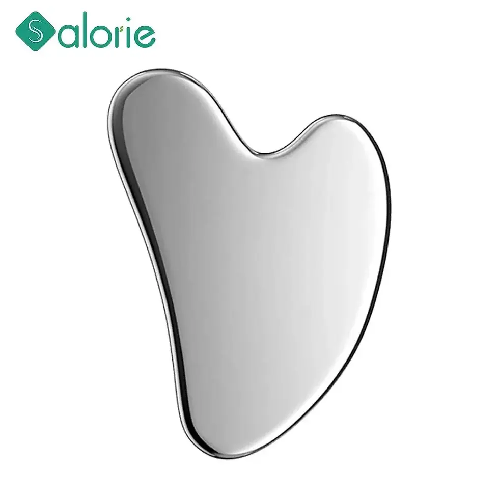 Thumbnail: Gua Sha Board Guasha Massage for Face Stainless Steel Body Massager Facial Scrap