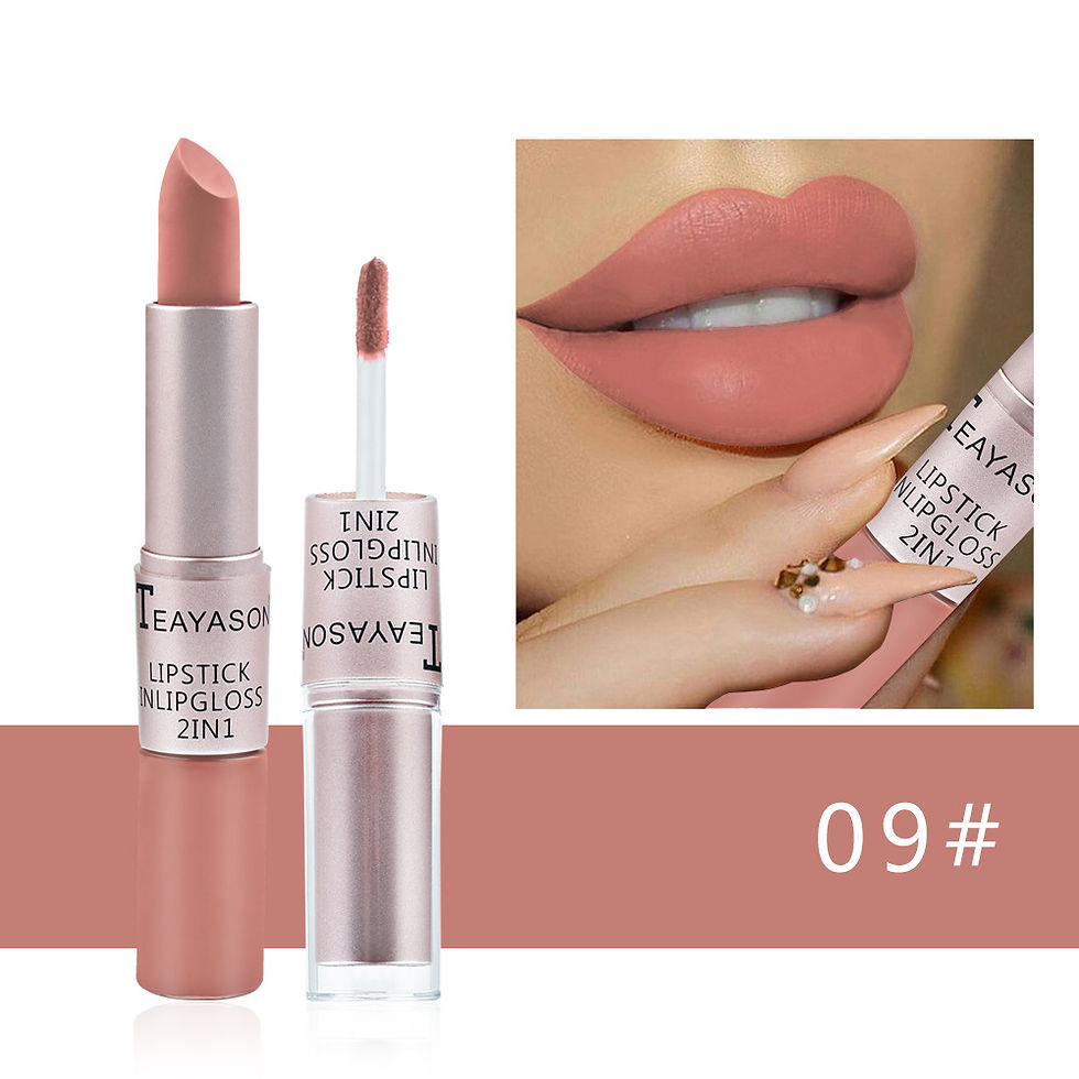 Thumbnail: 1Pc Long Lasting Velvet Matte Lipstick Double Head Lip Gloss Non-stick Cup Lip G