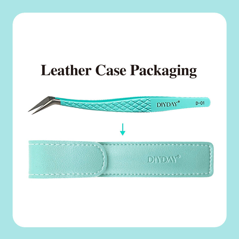 Thumbnail: DIYDAY Anti-Slip Tweezers, High-Density Fiber Tip for Eyelash Extensions & Eyebr