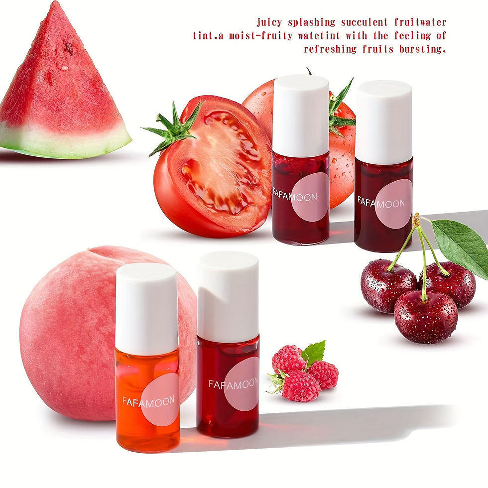 Thumbnail: 4 color Fruity Lip Tint Water Gloss Tint,Moisturizing Waterproof Liquid Lipstick