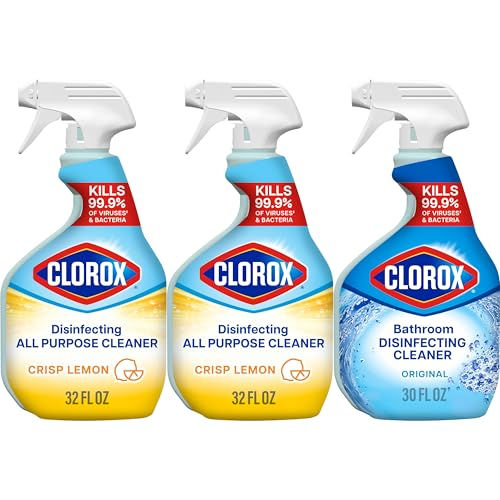 Clorox Disinfecting All-Purpose Cleaner 32 Oz and Disinfecting Bathroom Cleaner