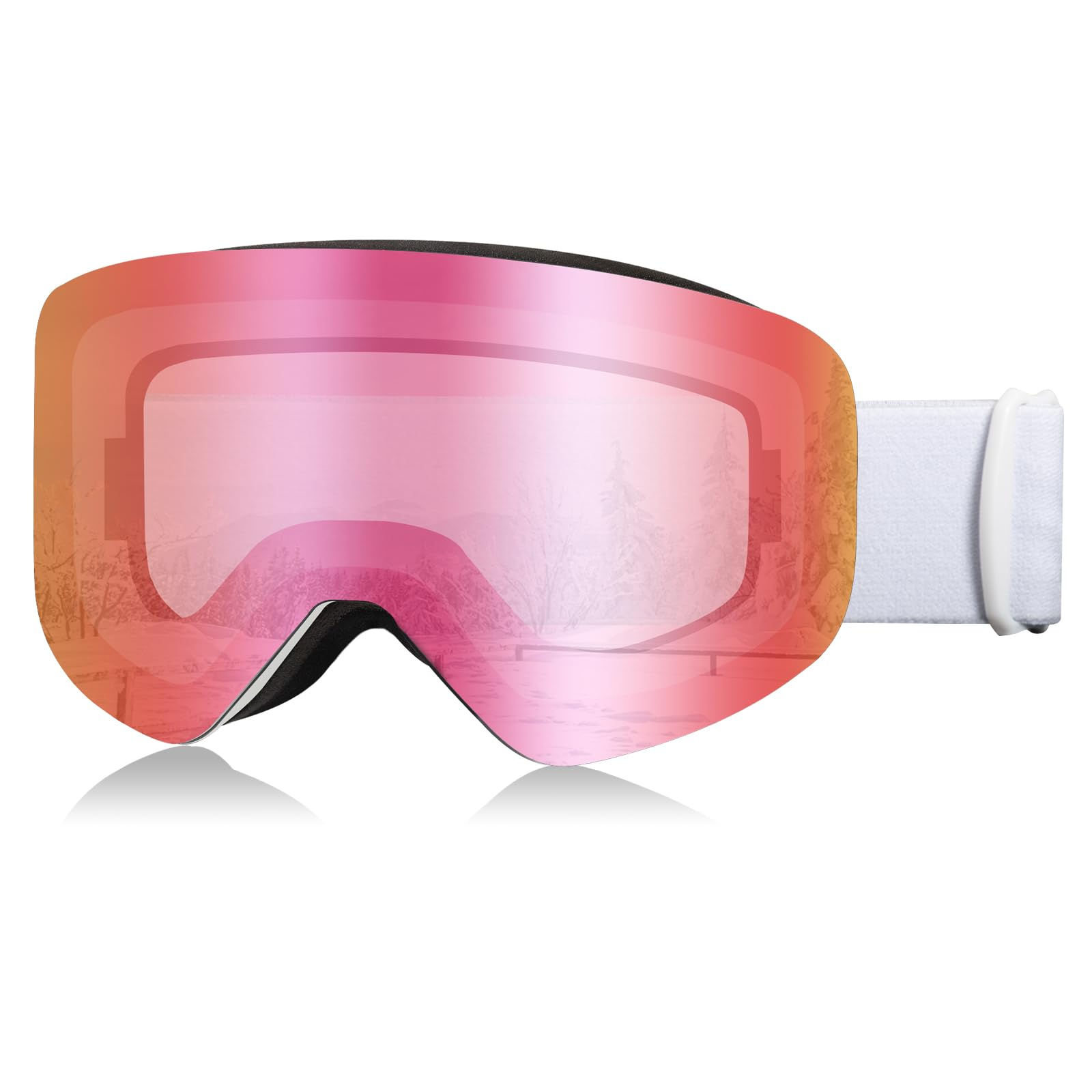 RIGWARL Ski Goggles Women Men 100% UV Protection Anti Fog Snow Goggles OTG Helme