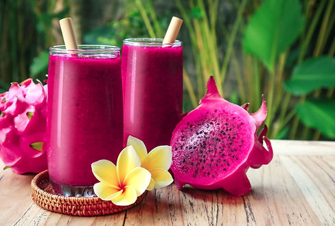 Refreshing red dragon fruit drink, a tropical delight for the senses.