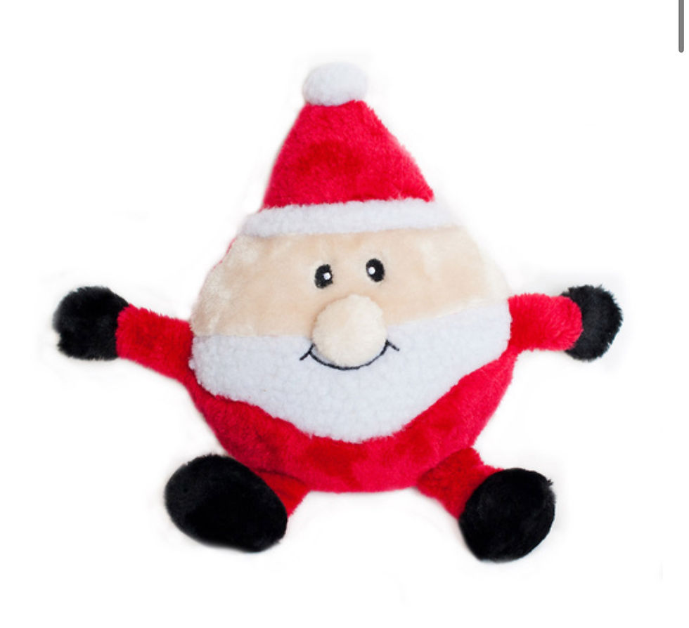Zippy Paws Christmas Brainey Plush Dog Toy - Santa