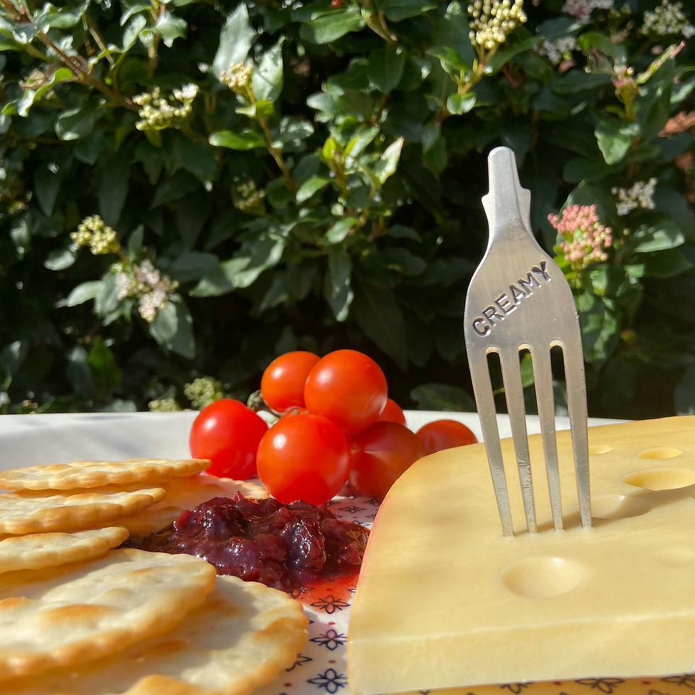 Vintage Hand Crafted Cheese Fork Marker