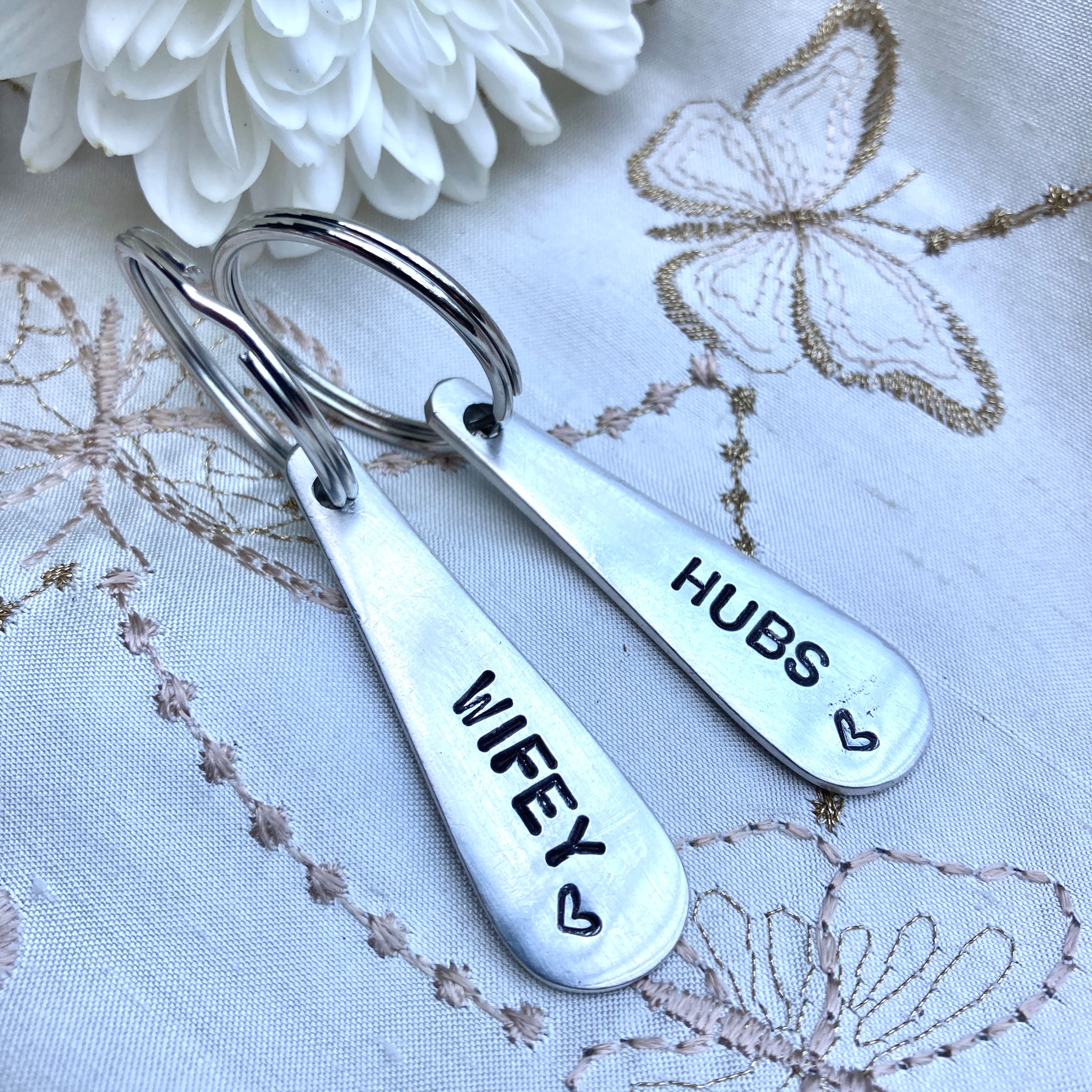 Hubs & Wifey Pair of Keyrings
