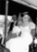 Bride exiting car