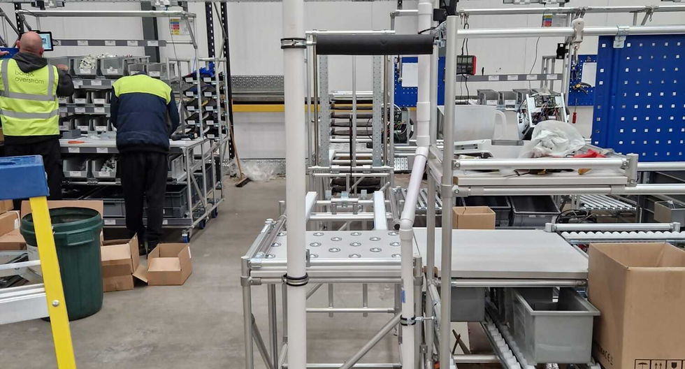 industrial pipe installation