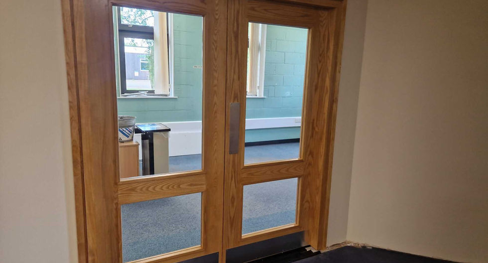 double doors in commercial space