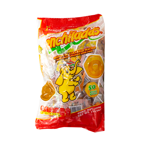 Paletas Luxus Enchiladas 50 Pzas Candy Rico
