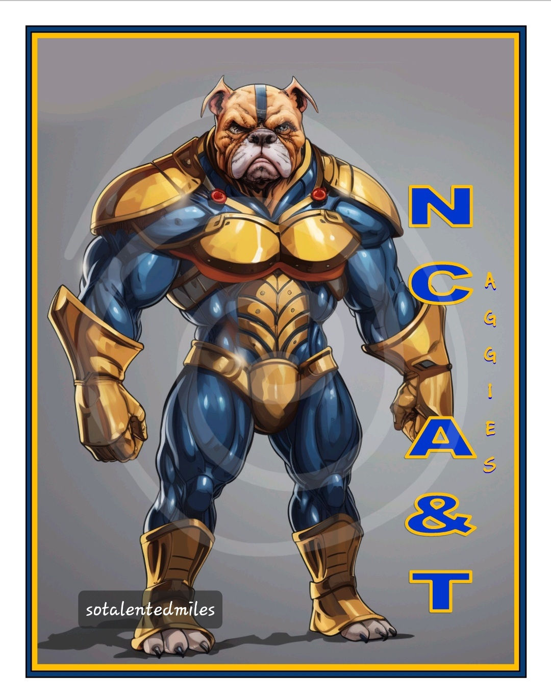 NC A&T Aggie 11x14 Framed Hero Print 