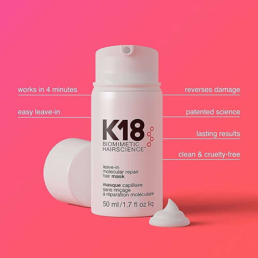 k18 leave in molecular  repair hair mask