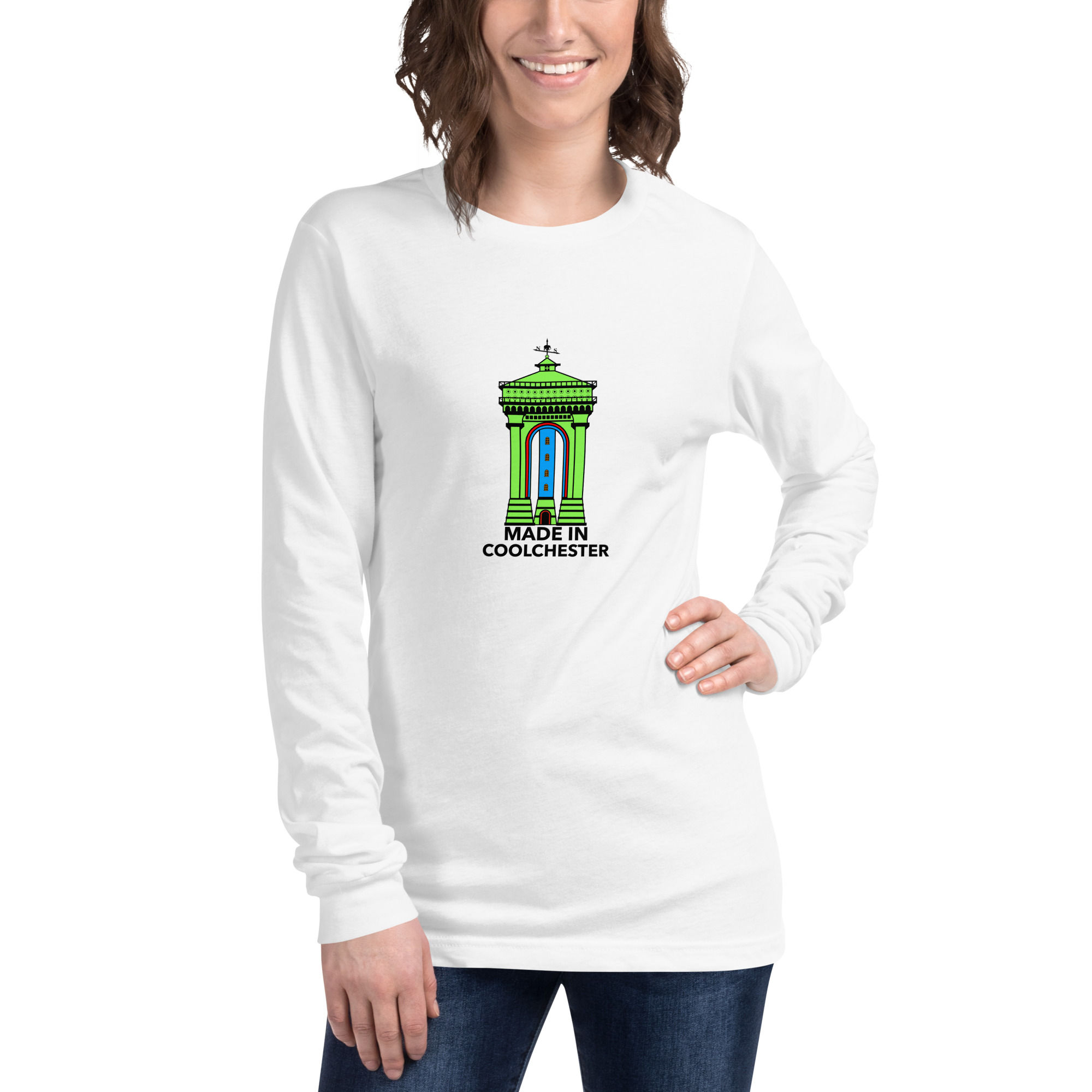 Green Made In Coolchester Unisex Long Sleeve Tee