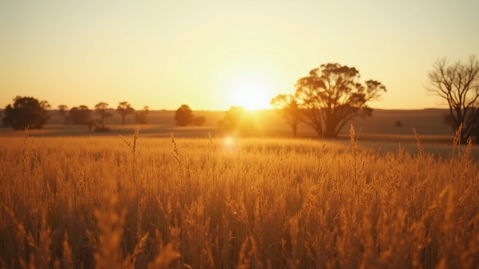 Close-up view of a peaceful Australian landscape
