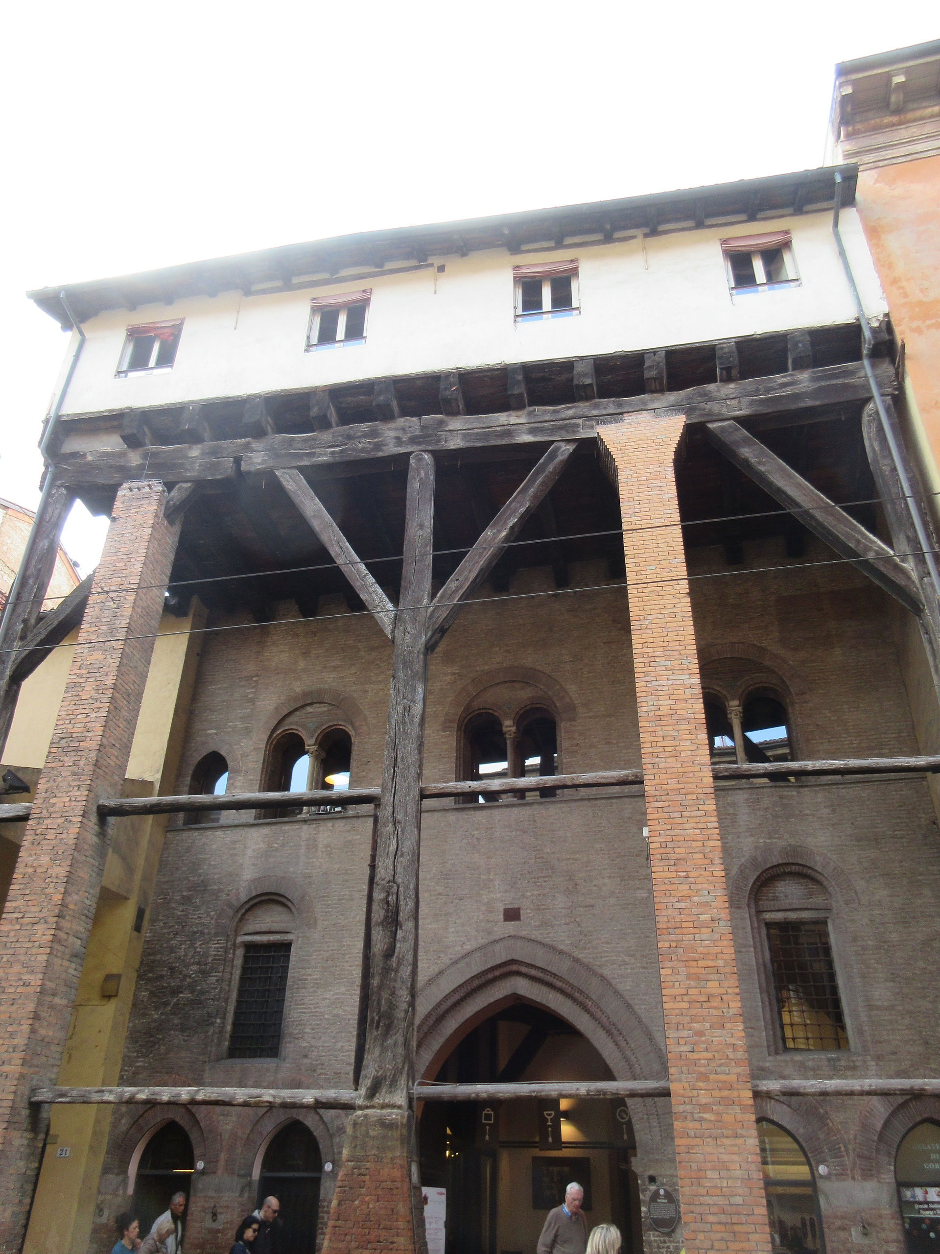 Wooden portico from middle ages