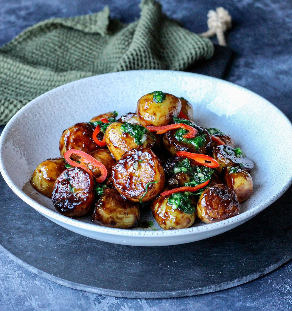 Miso, Balsamic and Honey Potatoes