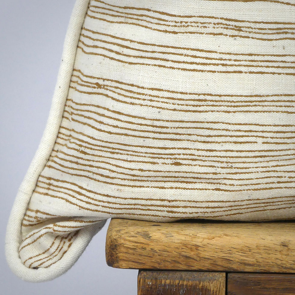 Thumbnail: 40cm Dahlia & Beetles Khadi cushion cover