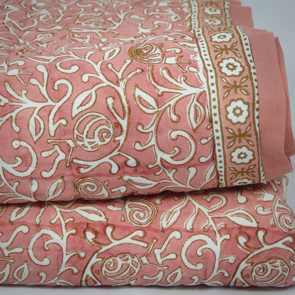 close up images of Caï Fahrel quilts in various colours