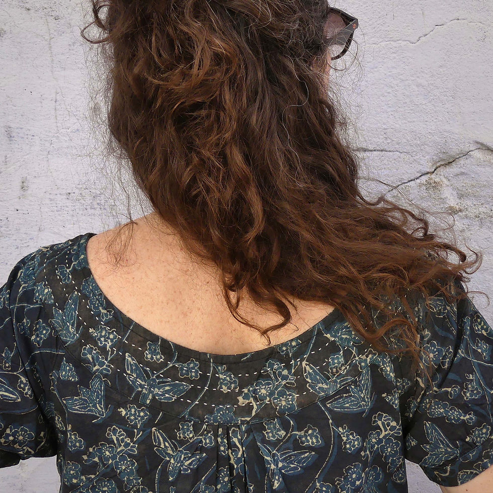 Thumbnail: Raglan sleeve comfortable easy fitting sundress with deep pockets.