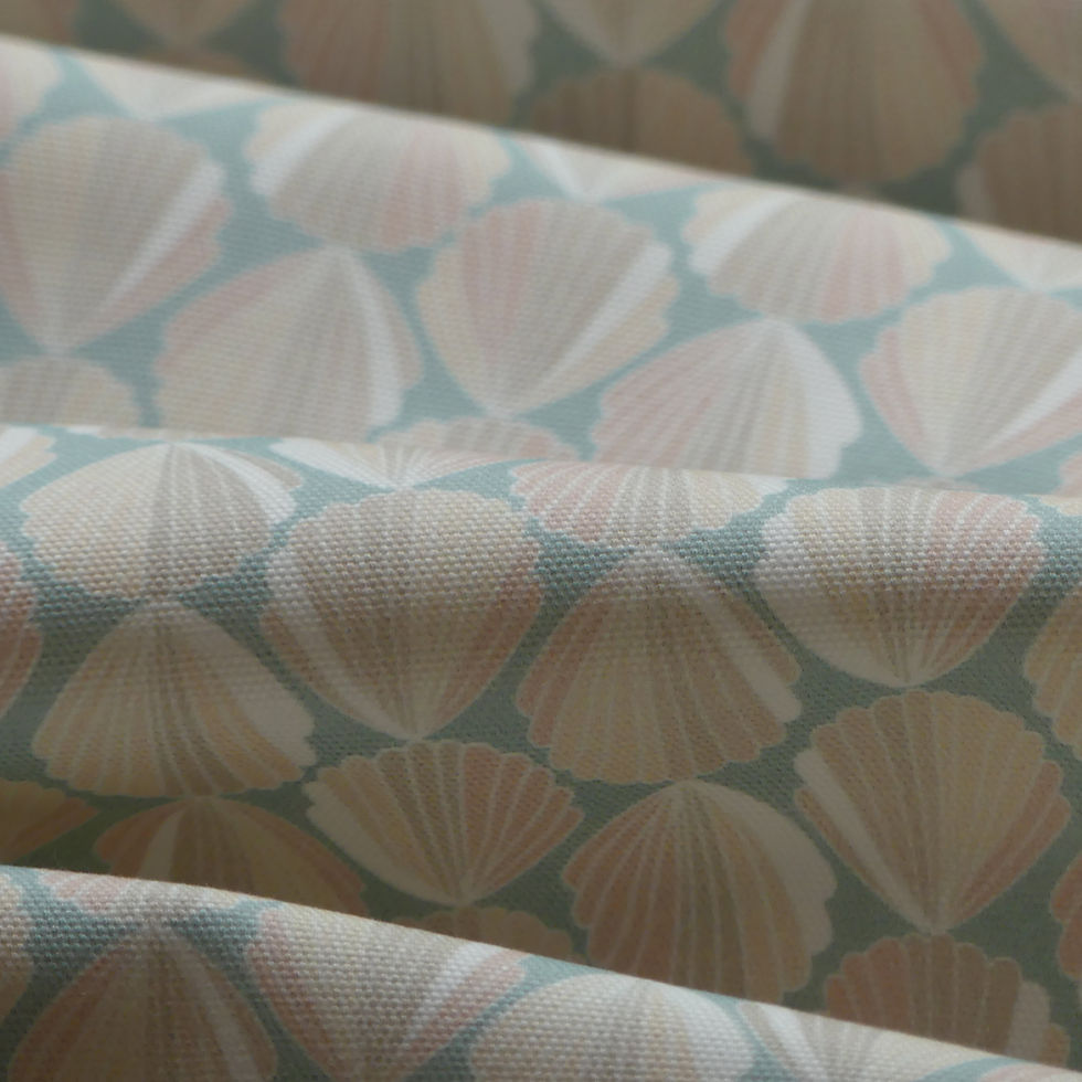 Thumbnail: Little Shells on 309gsm Half Panama Cotton. Printed to order