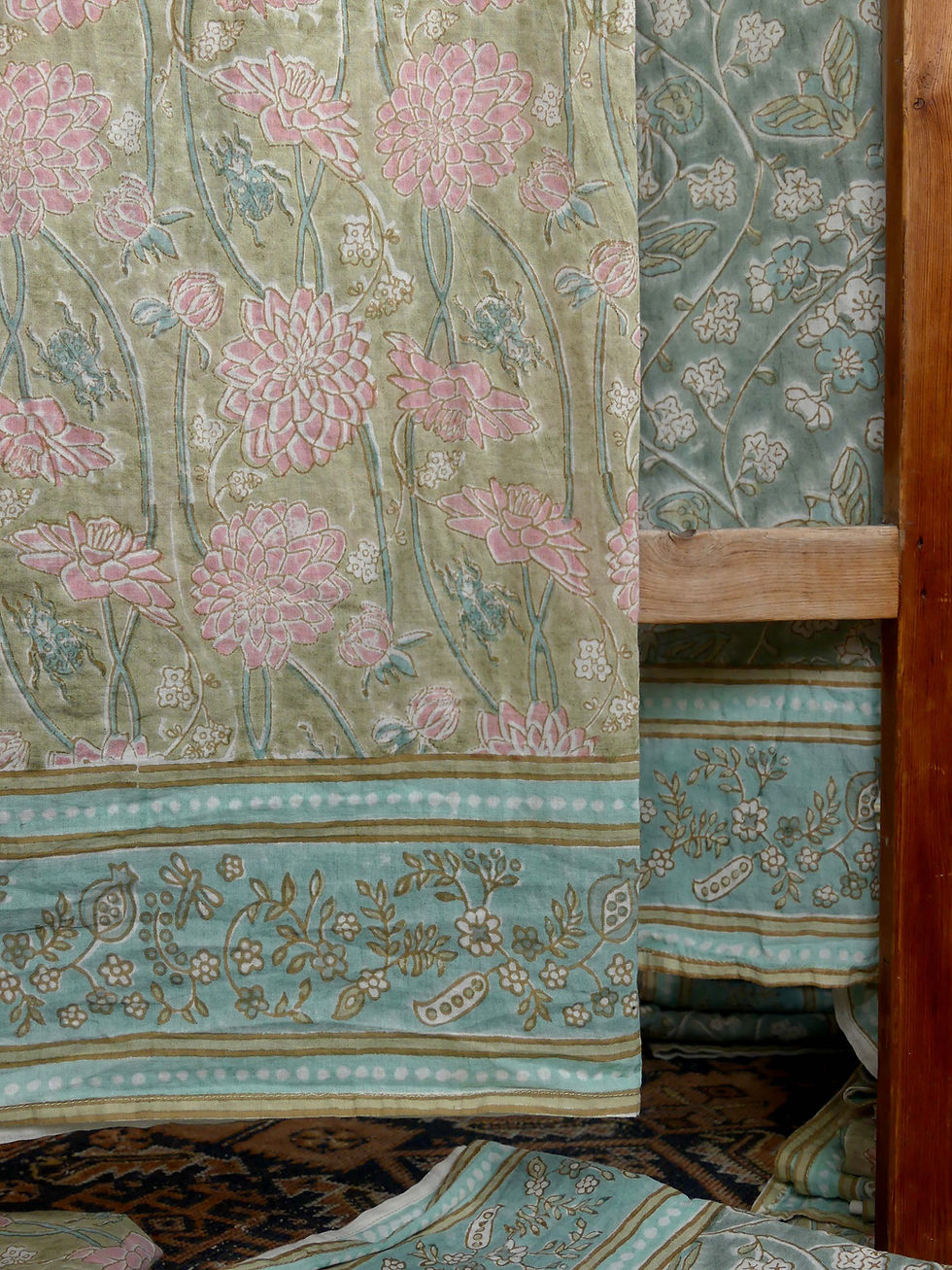 Thumbnail: Sarong | Table cloth | Travel buddy. Dahlia and Beetles Garden