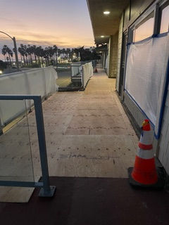 New Plywood on 3rd floor going in.